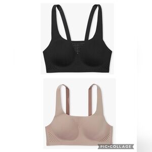 Bundle Of 2 Victoria's Secret Black and Tan Racerback Bra